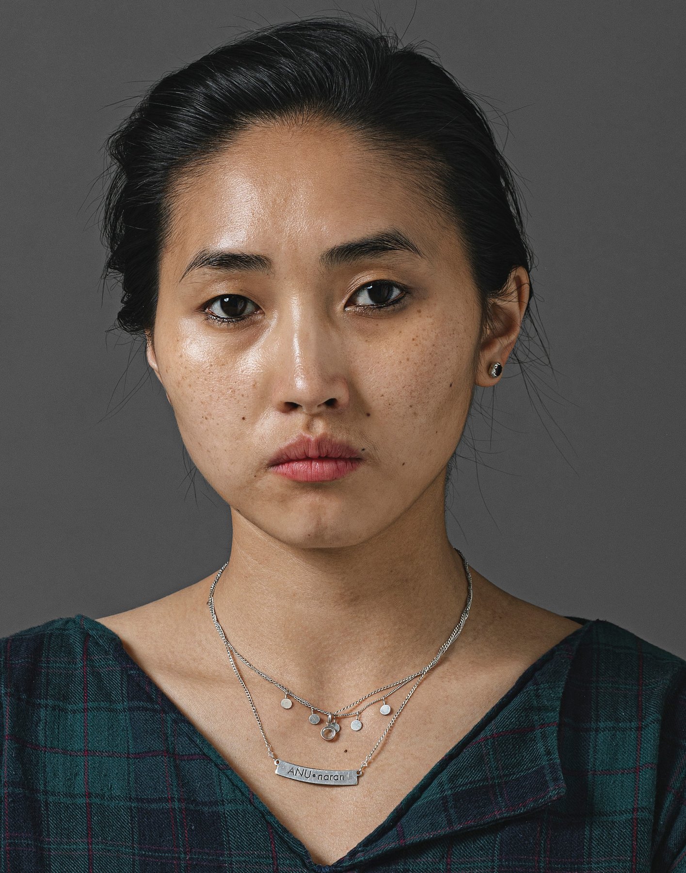 Portrait, mongolia, woman, dark, brown, eye, Gansukh .S