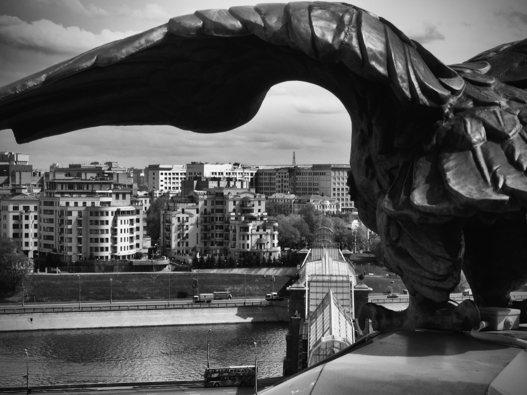 Black and white, Monochrome, Moscow, Russia, City, Elena Beregatnova