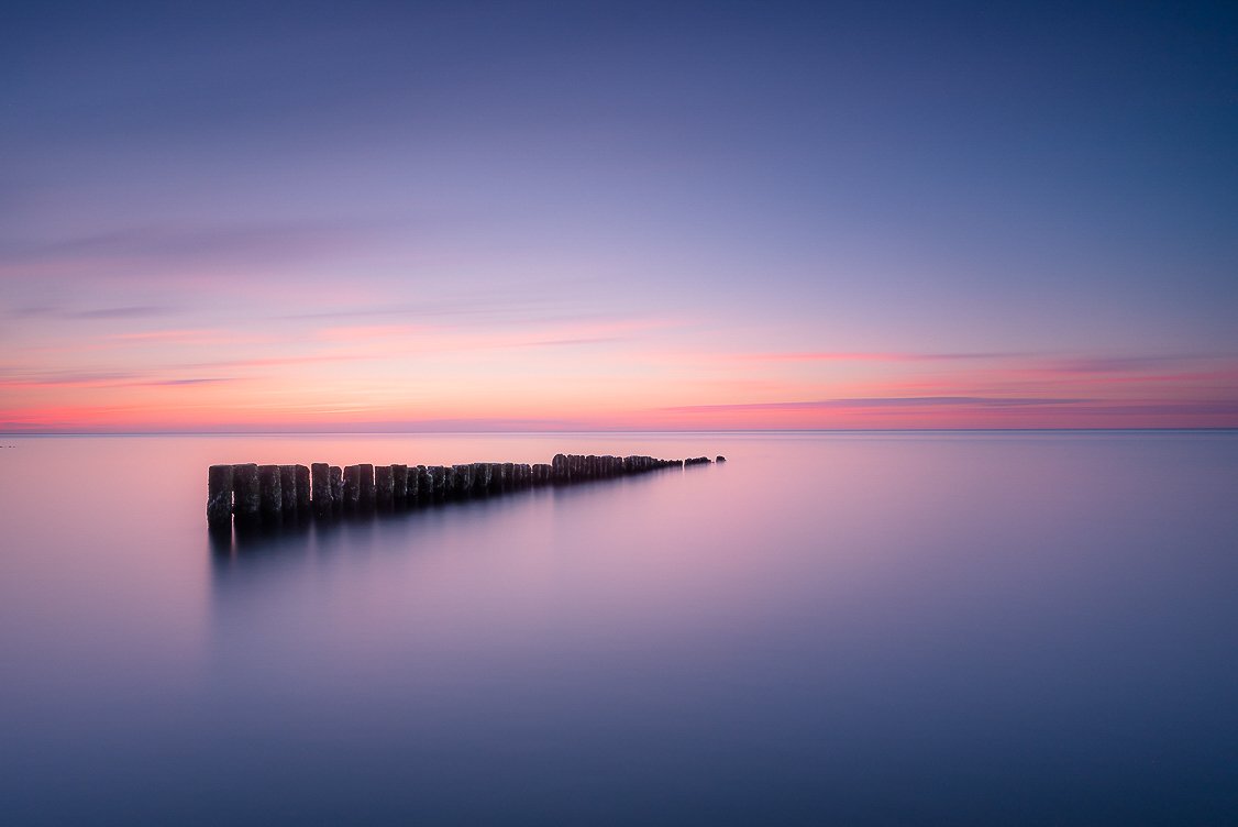minimal,balticsea,sea,sunset,poland,, Tomek Orylski