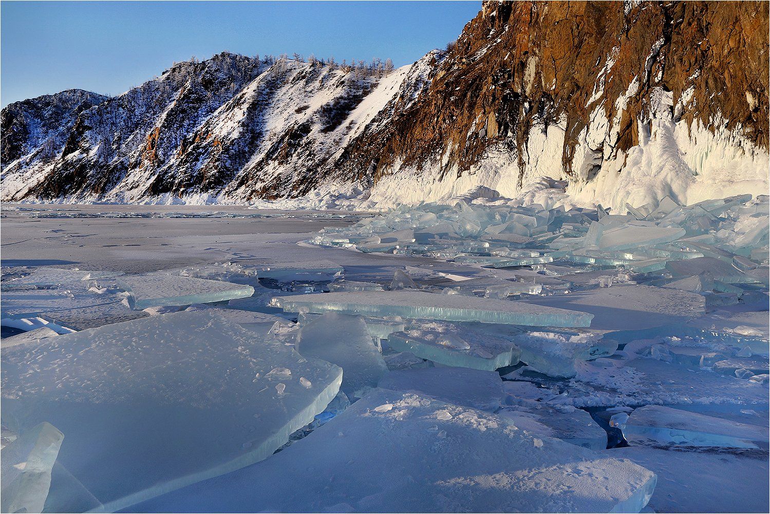 зима, февраль, озеро байкал, снег, лёд, льдины,, Victor Pechenev