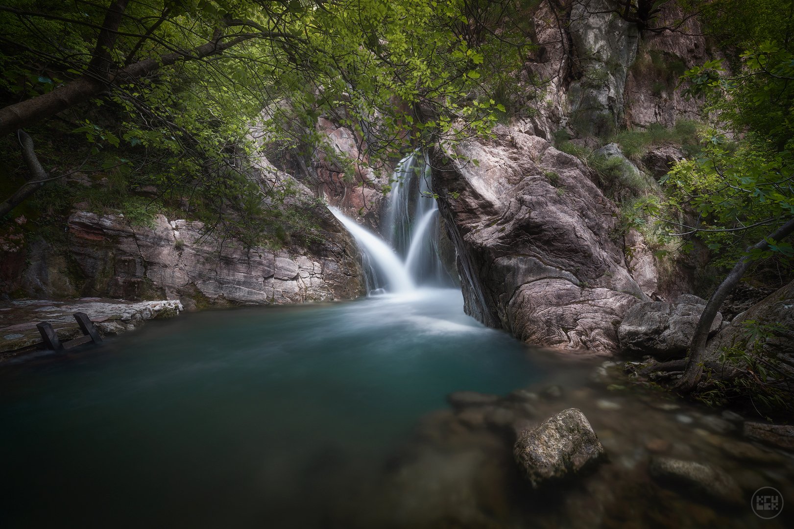 водопад, черногория, лес, горы, KrubeK