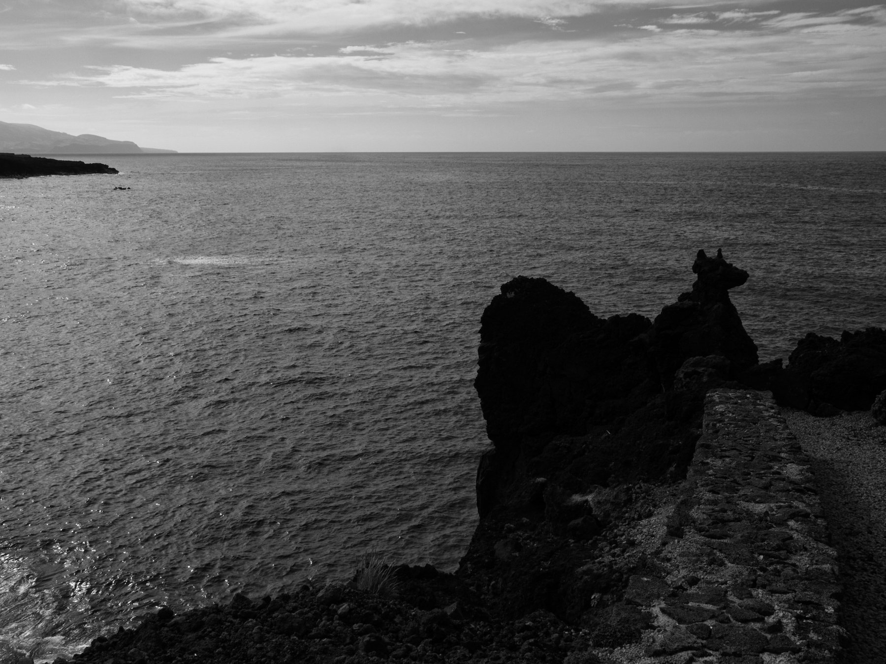 Azores, Black and white, Monochrome, Portugal, Atlantic ocean, Elena Beregatnova