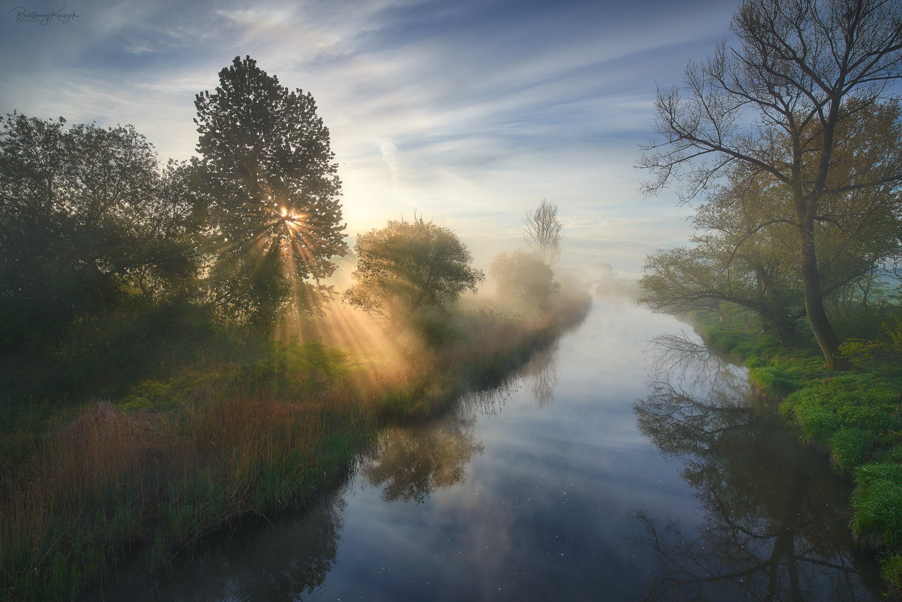 spring, nature, poland, landscape, river, fog, chełmno, ner, morning, magic, beautiful, Bartłomiej Kończak