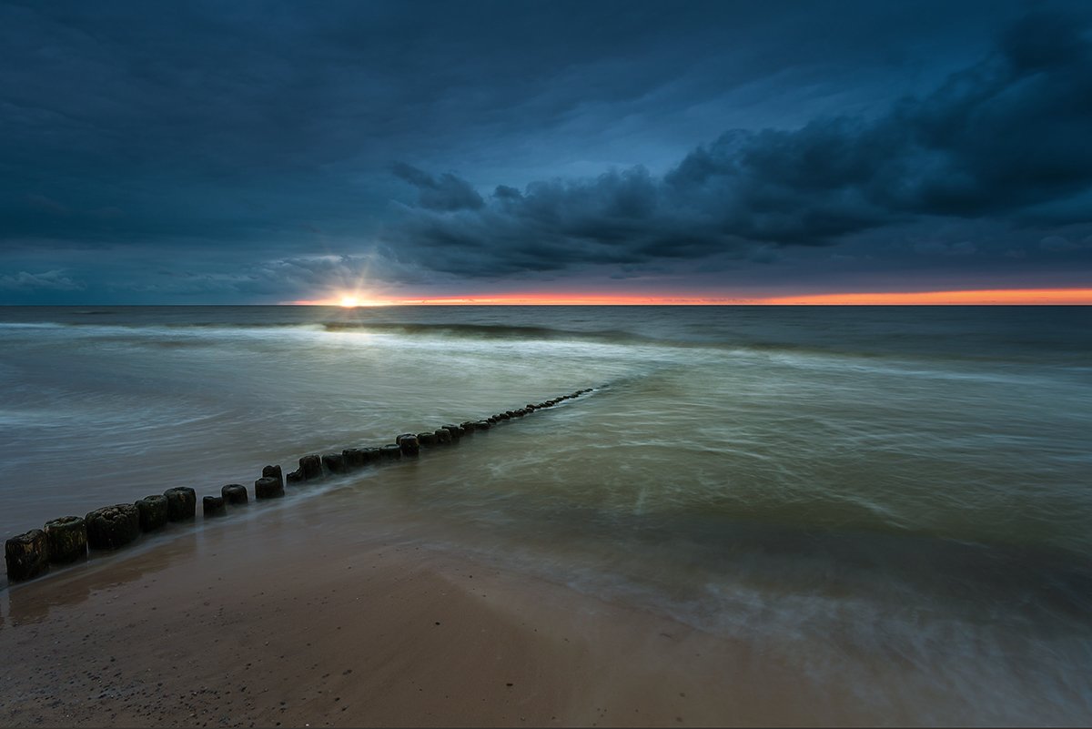 baltic,sea,sunset,beach,poland, Tomek Orylski