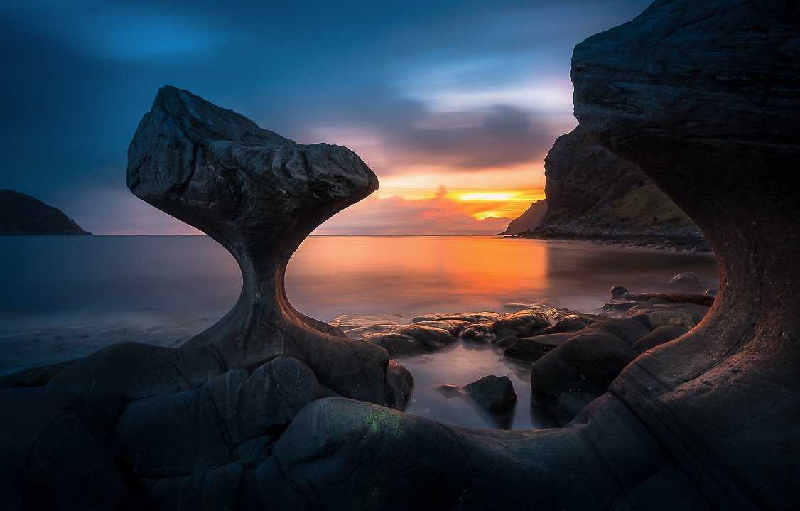 norway,landscape,light,sunset,rock,stone,mood, Tomek Orylski