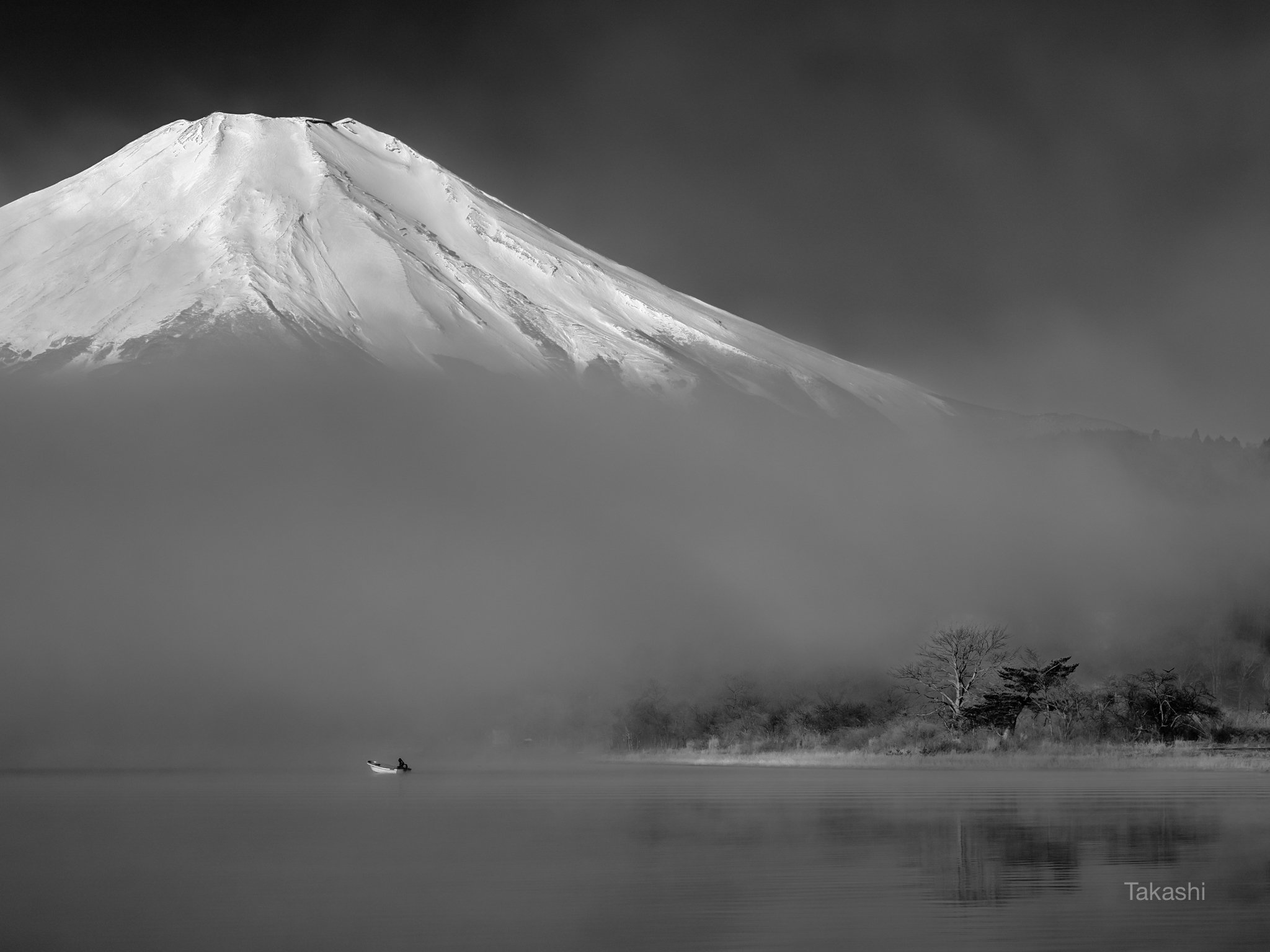 Fuji,Japan,mountain,lake,water,boat,tree,amazing,wonderful, Takashi