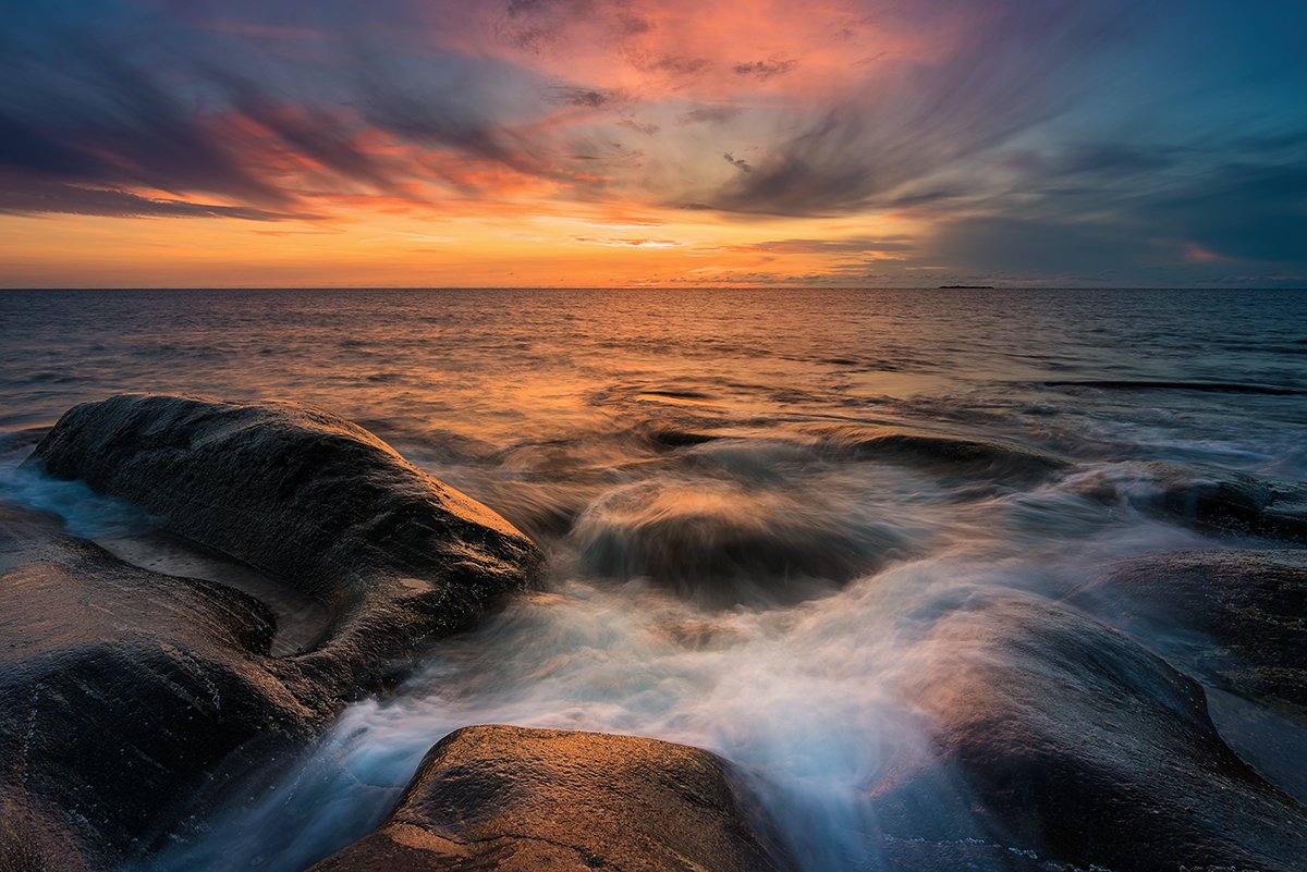 norway,landscape,light,sunset,rock,stone,mood,sea, Tomek Orylski