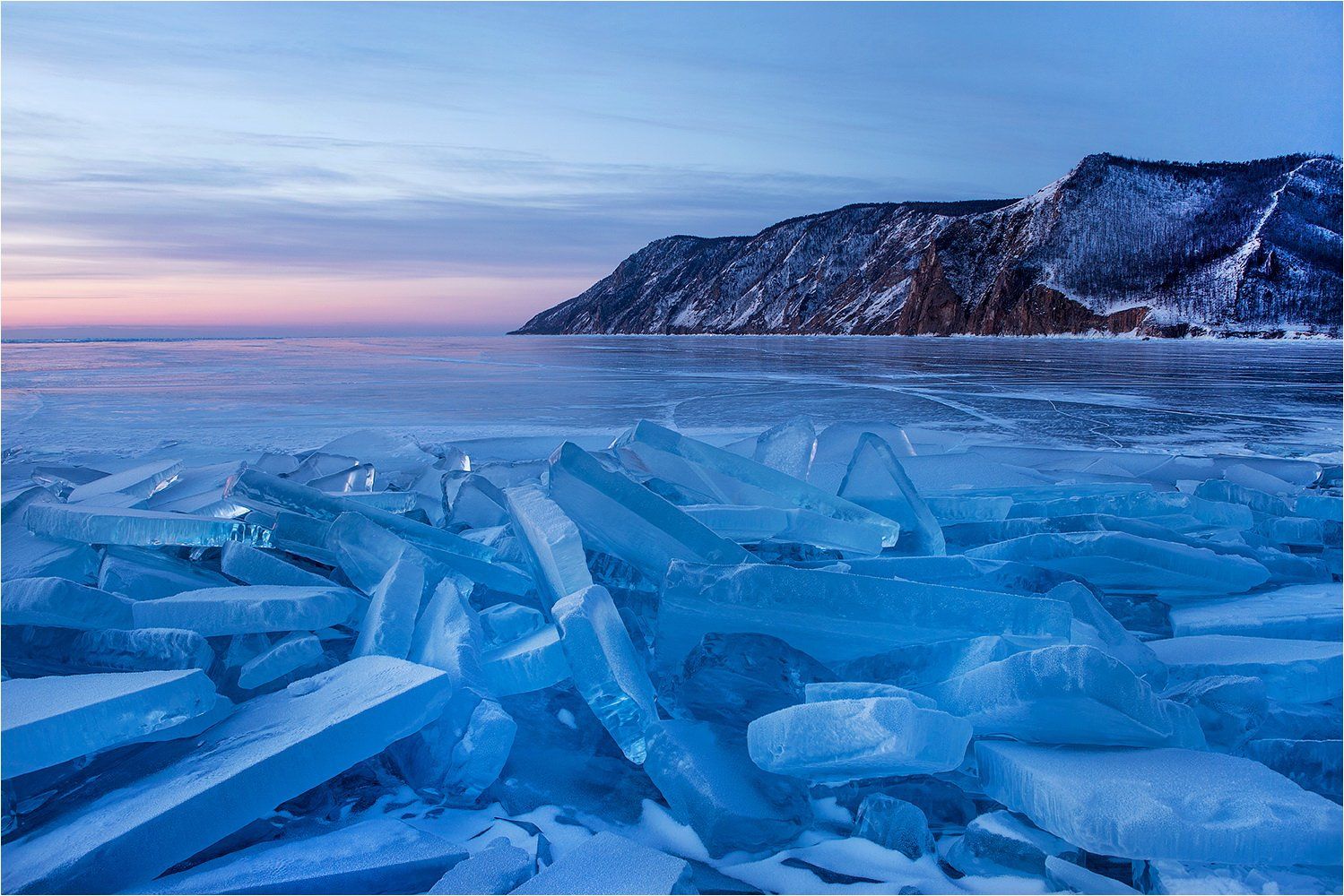 байкал, озеро, зима, лёд, февраль, холод, утро,, Victor Pechenev