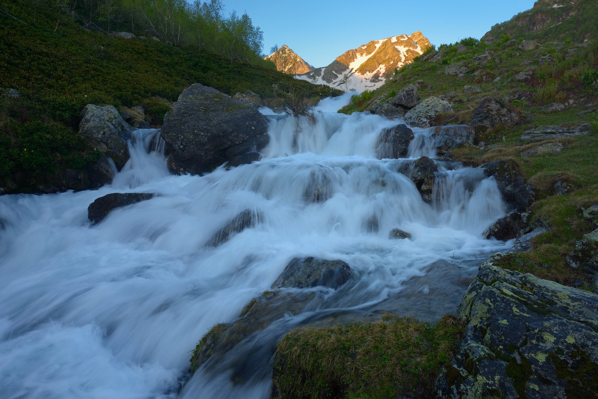 горы весна кавказ дукка водопад, Александр Жарников
