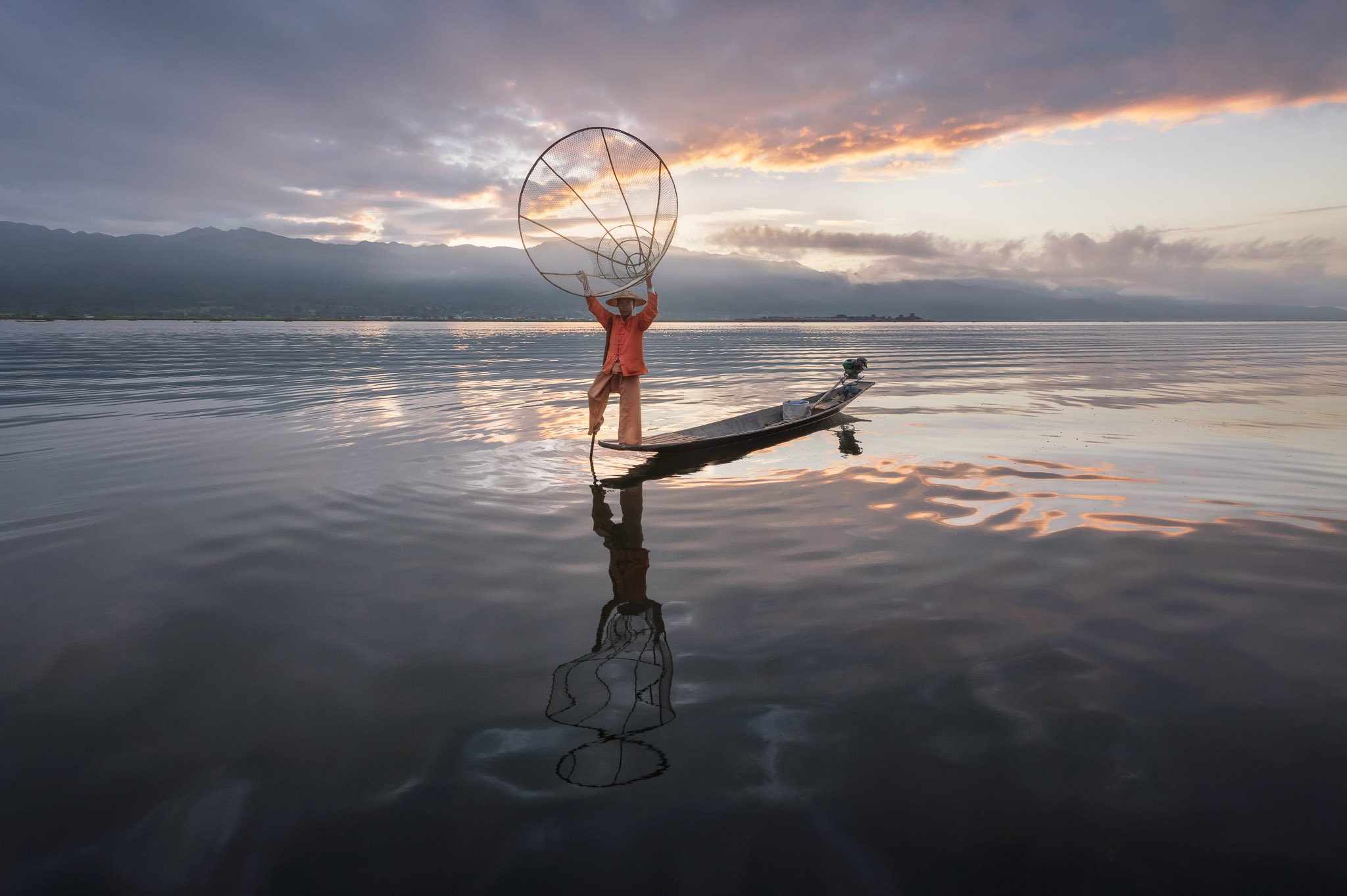 asia, asian, attraction, balance, balancing, bamboo, boat, burma, burmese, canoe, catching, clouds, countryside, culture, dawn, famous, fish, fisherman, fishing, inlay, inle, kayak, lake, landscape, lifestyle, local, man, morning, myanmar, nature, net, oa, Andrey Omelyanchuk