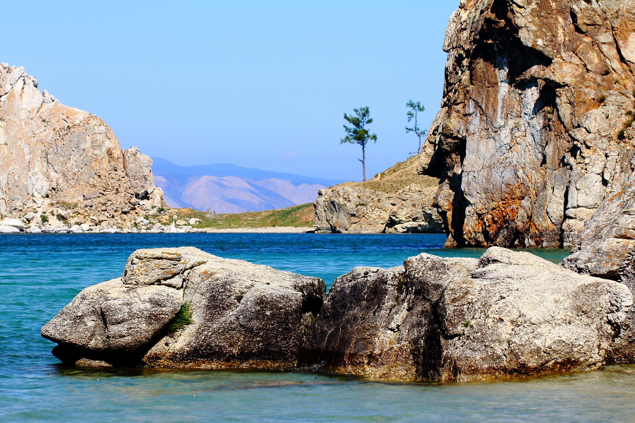 озеро, скала, камень, камни, вода, cliffs, lake, baikal, water, stones, Дмитрий Салтыков