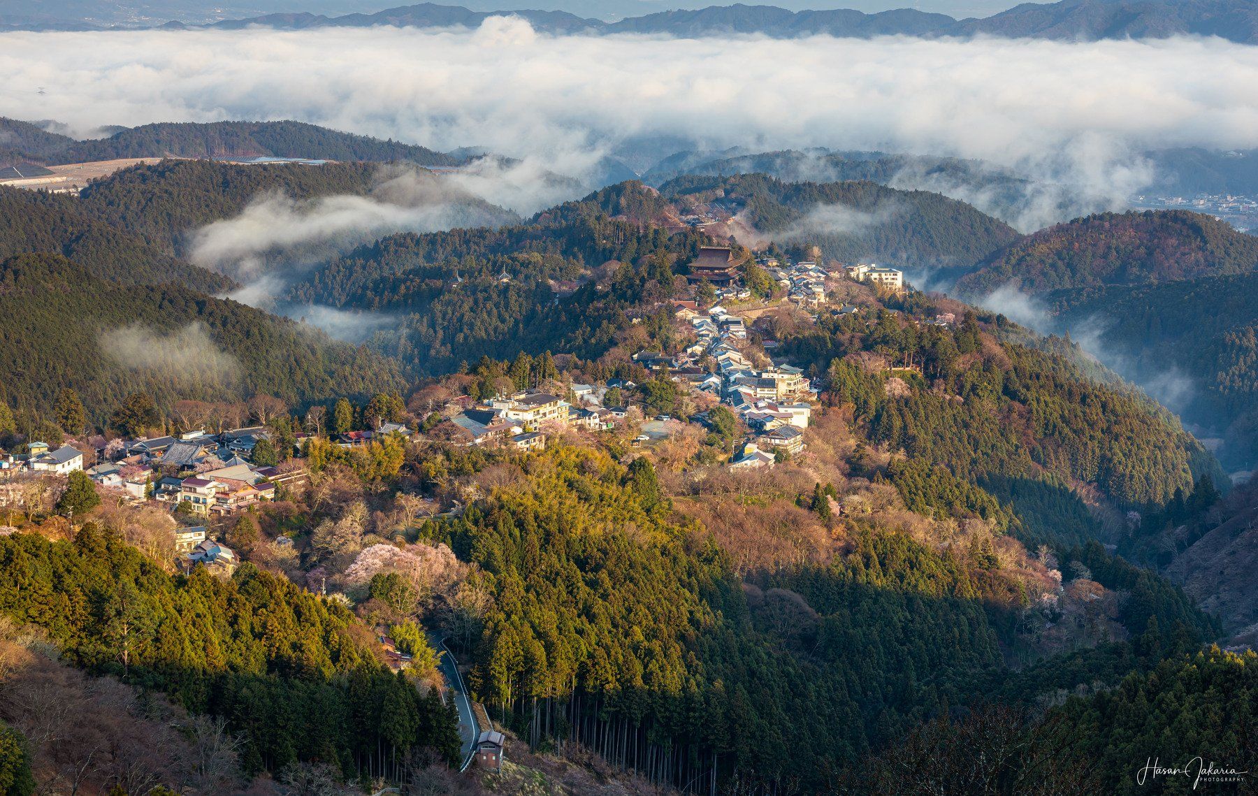 landscape japan nature sunrise  morning travel mountain nara prefecture low clouds foggy, Hasan Jakaria