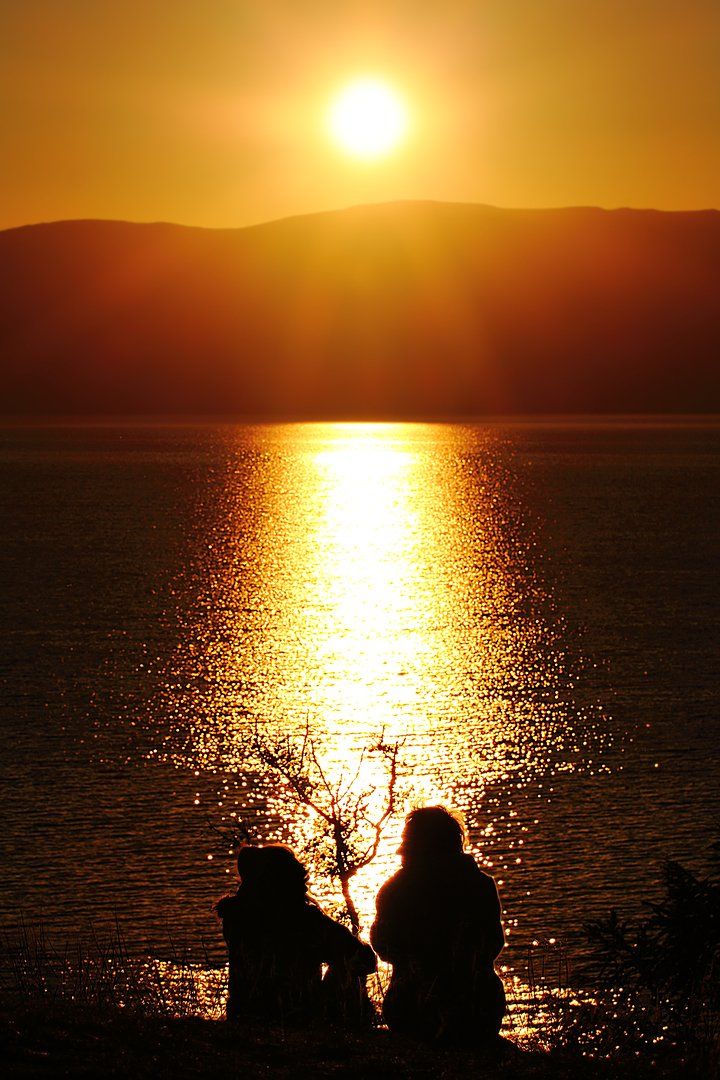 вечер, заход, солнце, озеро, evening, sunset, lake, romance, time, meetings, Дмитрий Салтыков