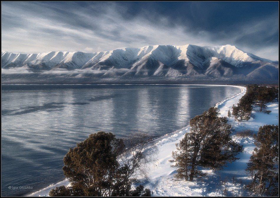 байкал, зима, горы, залив, святой, нос, Игорь Глушко