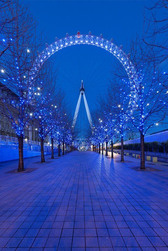 london, london eye, winter, blue hour, англия, лондон, Alex Darkside