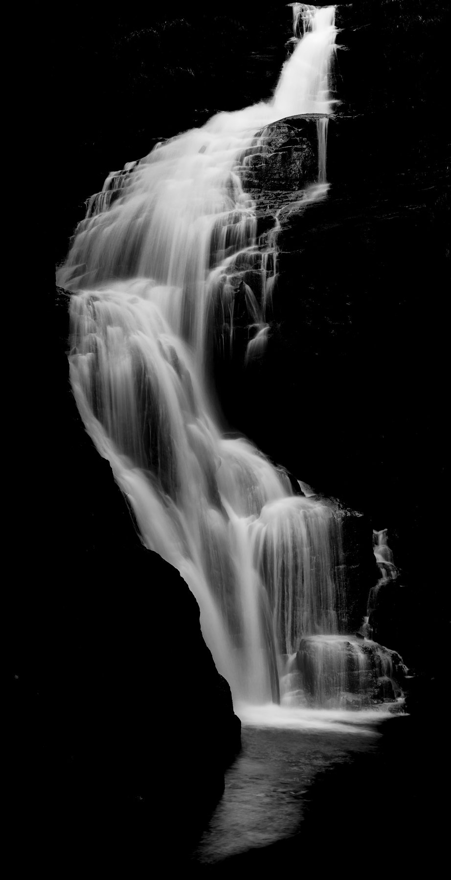 waterfall, black, water, mountains, karpacz, river, Tomasz Myśliński