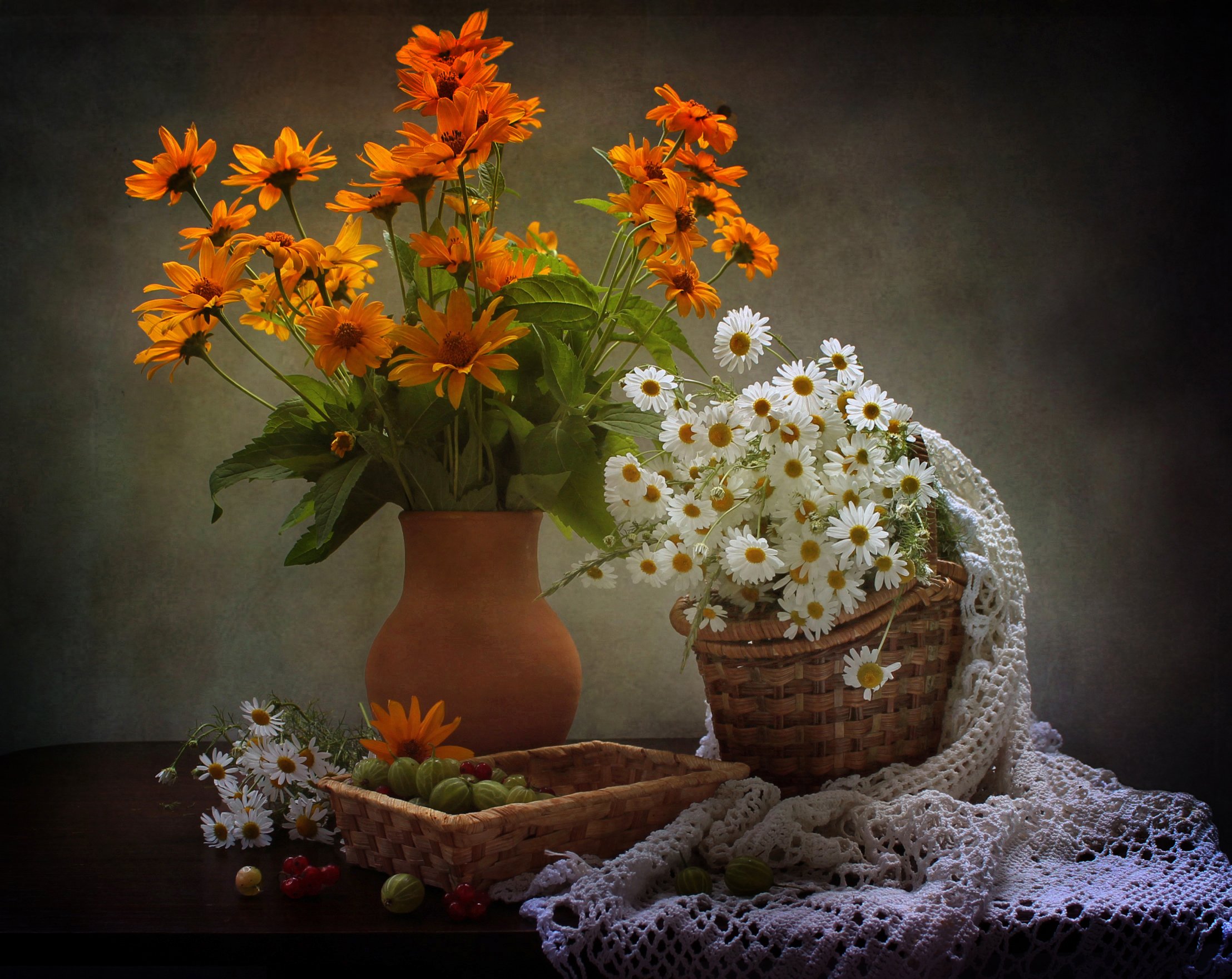 натюрморт, лето, цветы, ромашки, Ковалева Светлана