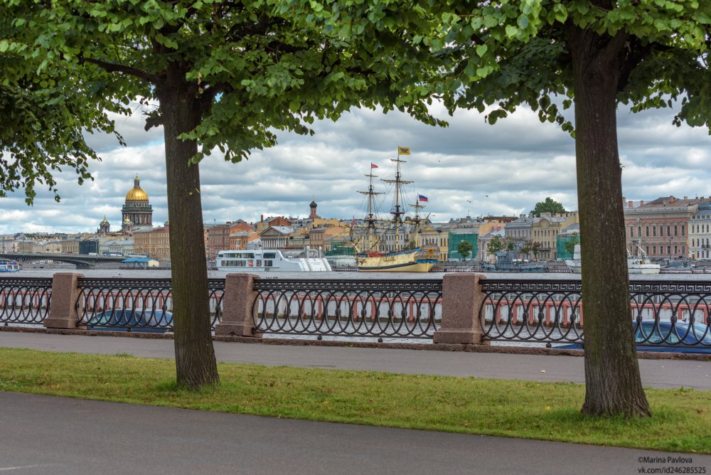 санкт-петербург, город, набережная лейтенанта шмидта, парусник \"полтава\",река нева, Марина Павлова