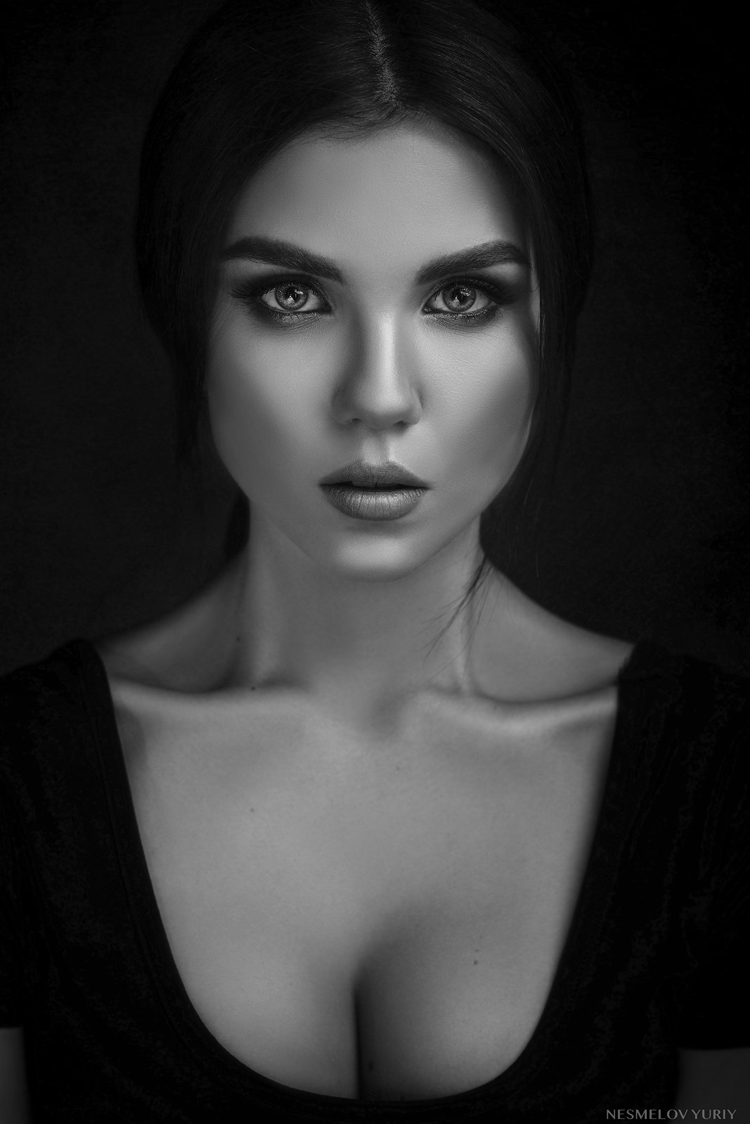 girl, portrait, art, девушка, портрет, черно-белое, blackandwhite, Несмелов Юрий