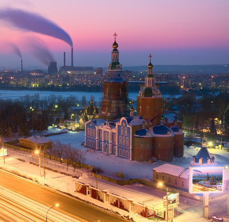 ульяновск, вечер, зима, город, городской пейзаж, vladimirvolgo