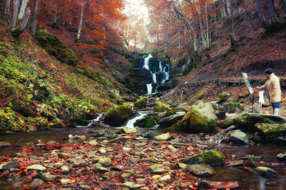 карпаты, осень, водопад, Андрей Радюк