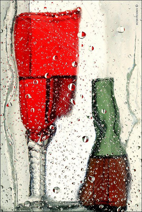 бокал, красный, бокал, бутылка, зелёная, бутылка, натюрморт, Victor Pechenev