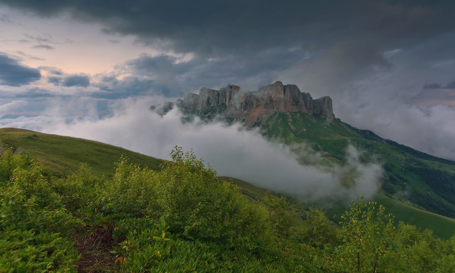 горы, кавказ, закат, ФЁДОР