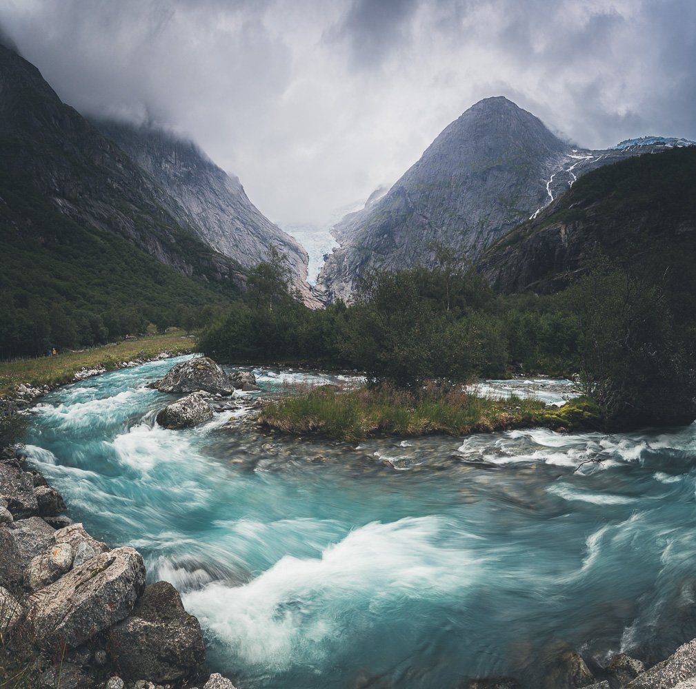 norway,norwegian,glacier,briksdalsbreen,river,stream,mountains,landscape,nature, Adrian Szatewicz