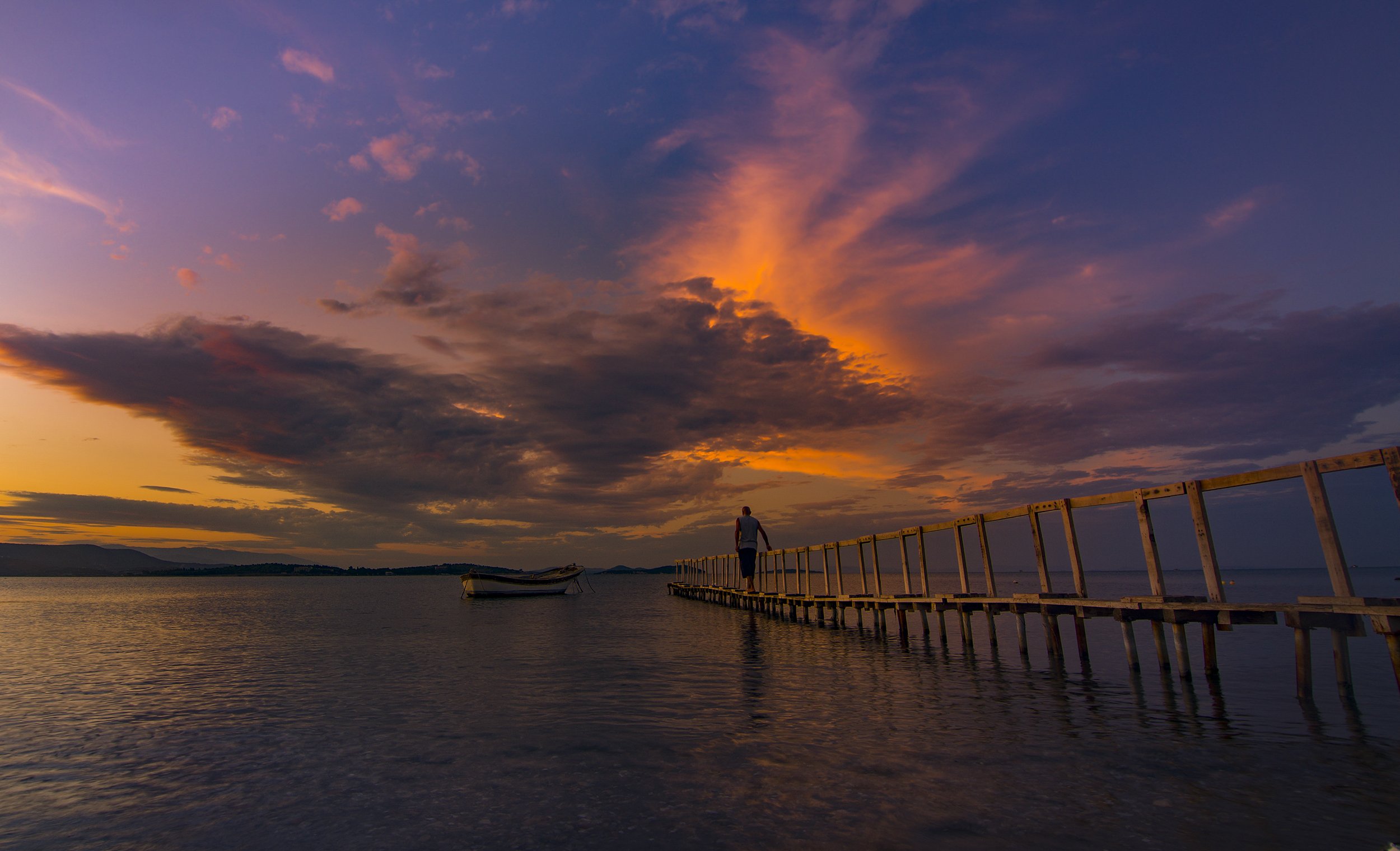 boat,sea.sunset,sunrise,clouds,sky,, mehmet enver karanfil