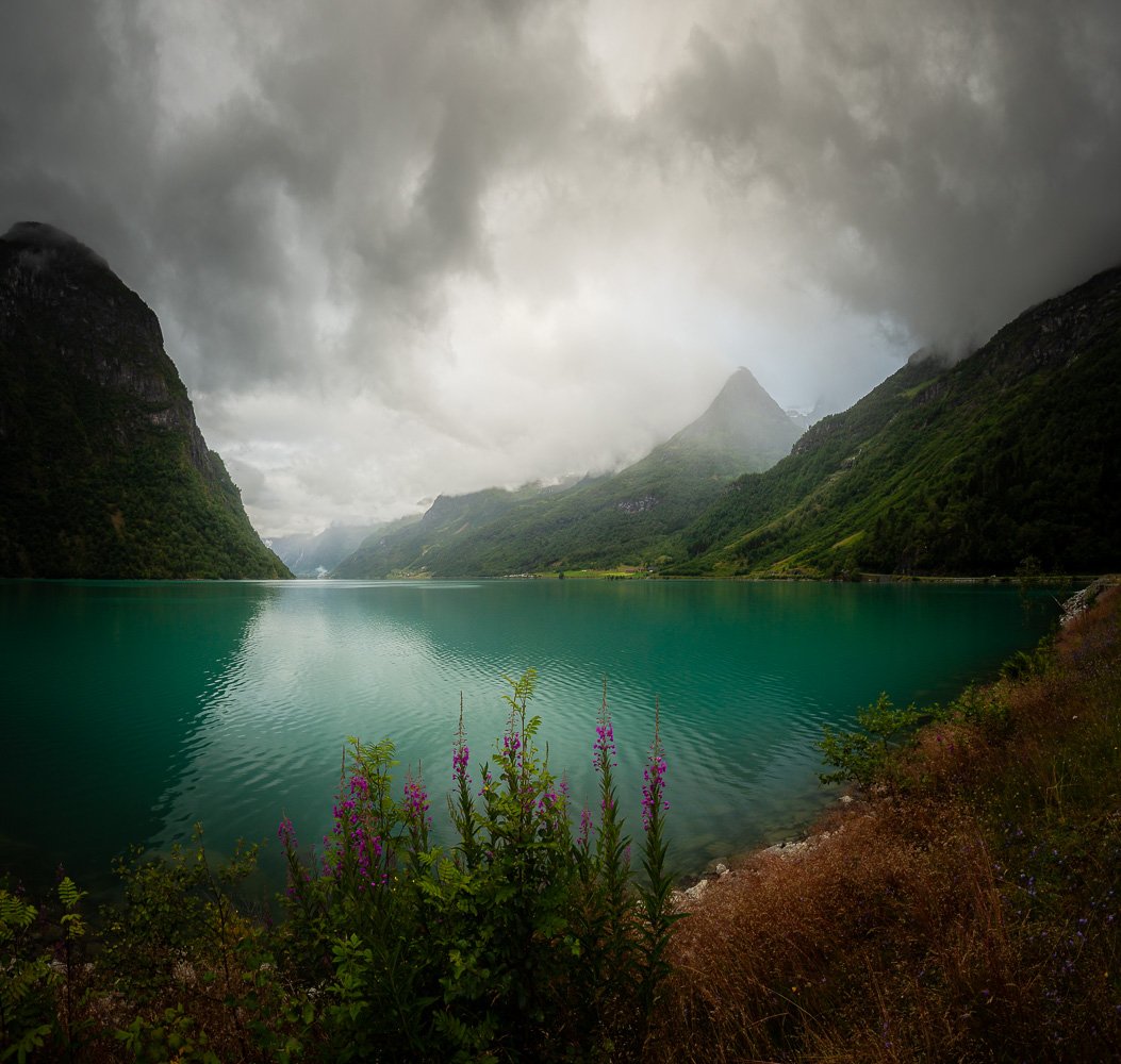norway,norwegian,olden,oldevatnet,lake,sky,clouds,stormy,cloudy,evening,moody,mood,mountains,sogn og fjordane, Adrian Szatewicz