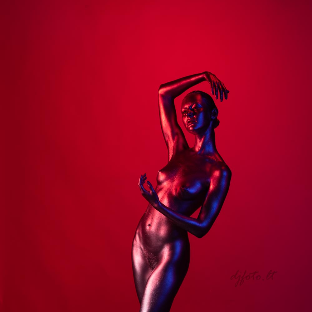 djfoto, nude art photography, nudevilnius, Vilnius, body art, body painting, metallography, Darius Juodka