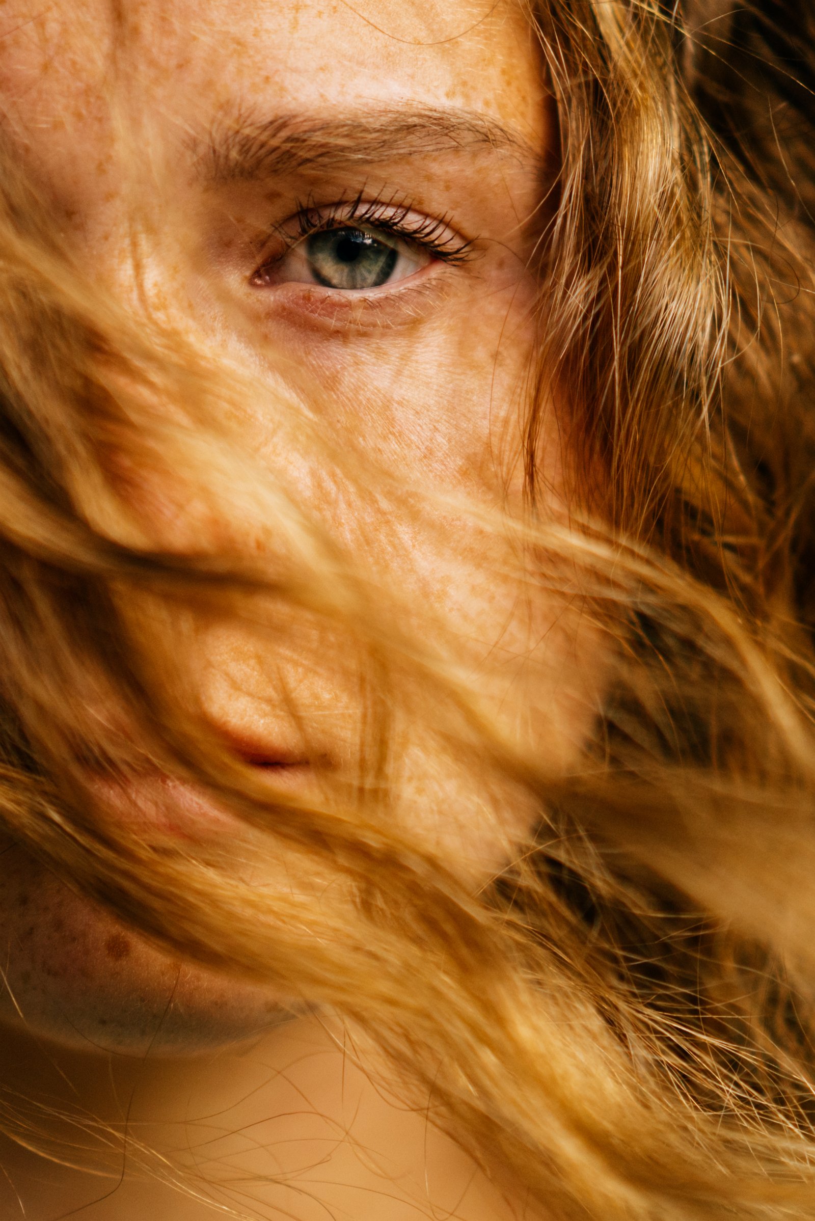 portrait, headshot, girl , eyes, freckles, fineart, photography, Babak Fatholahi