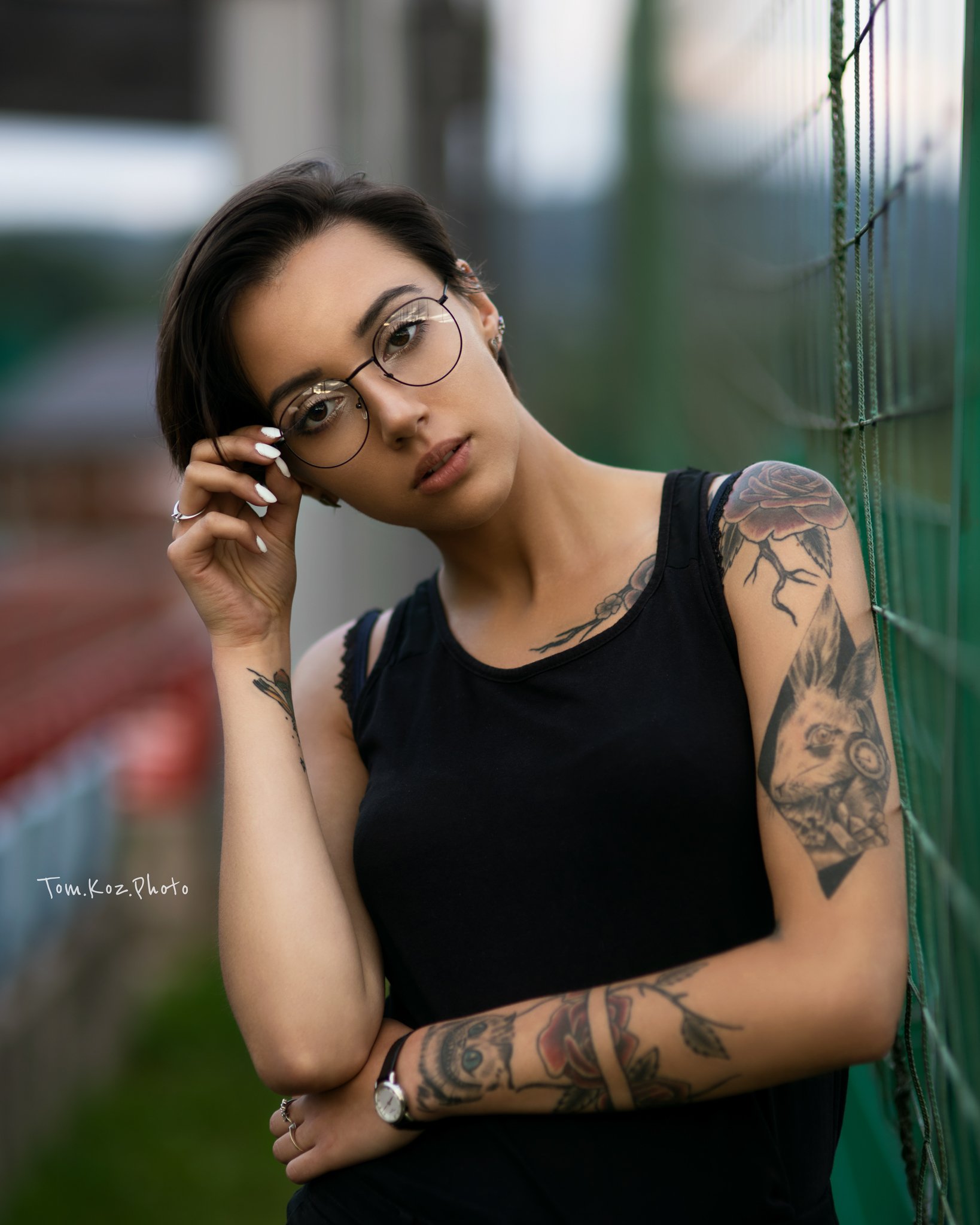 girl, nikon, d850, shorthair, glasses, tattoo, poland, 85mm,  @tom.koz.photo