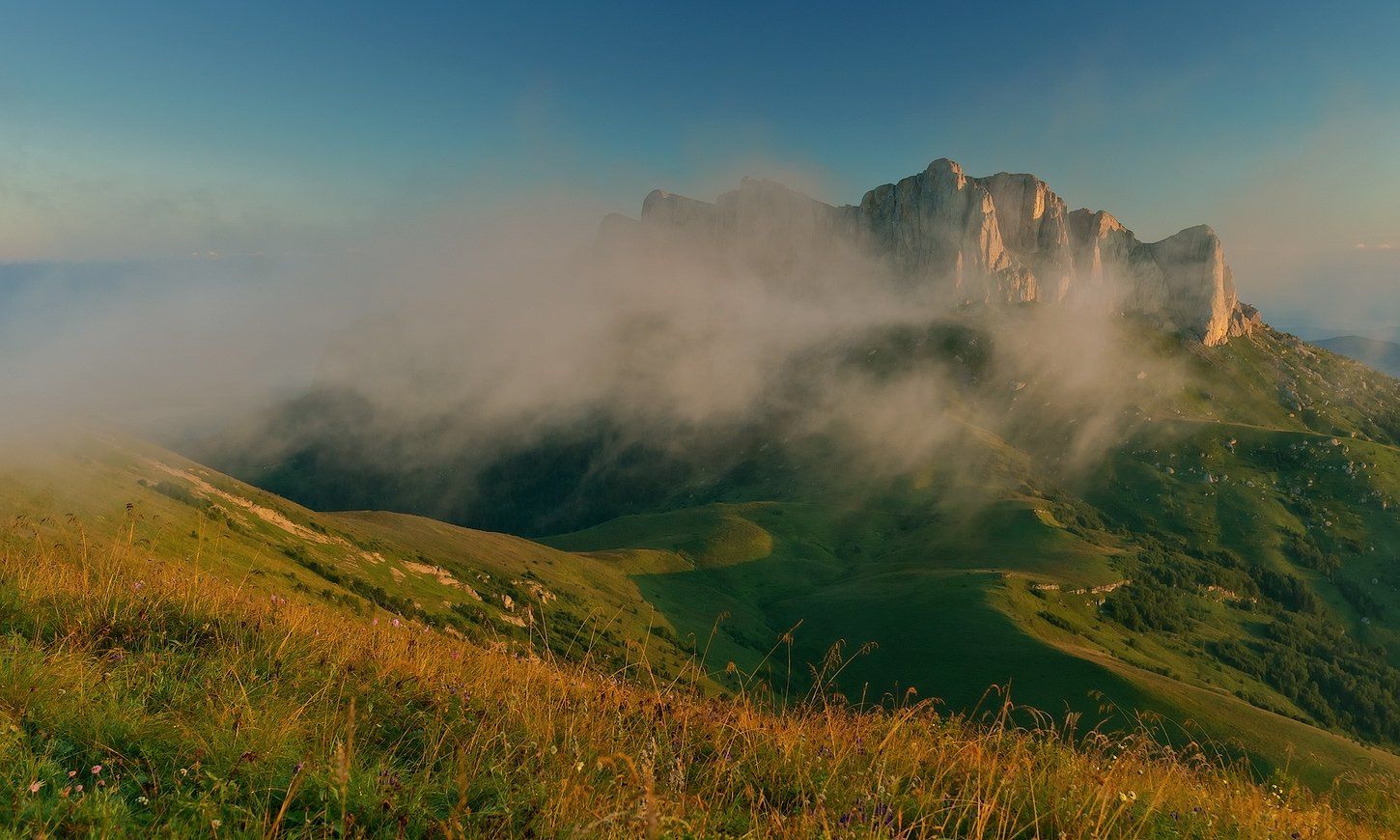 горы, кавказ, рассвет, ФЁДОР