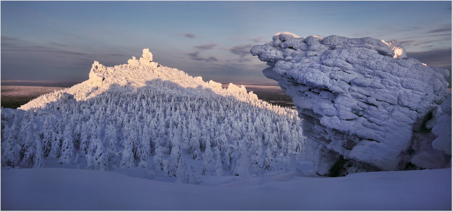 пейзаж, природа, урал, зима, горы, снег, колчимский камень, Сергей Макурин