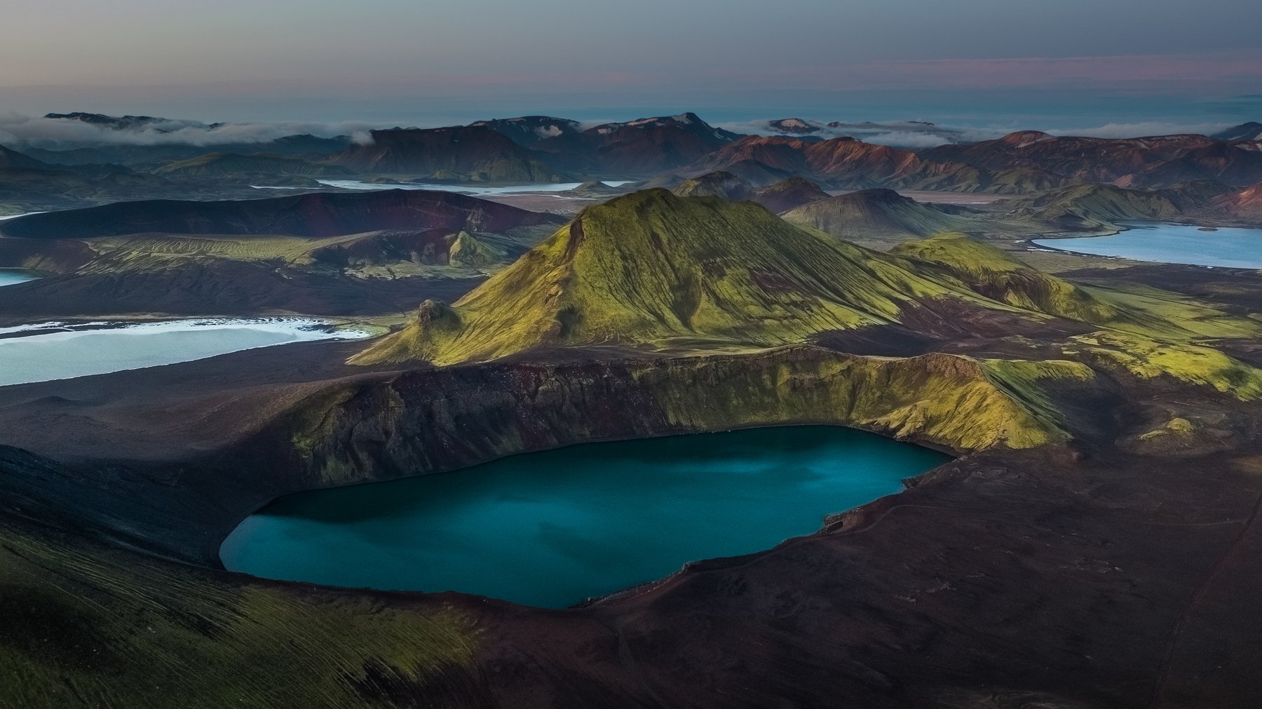 bláhyliur,аэрофотосъёмка,пейзаж,горы,исландия, Ruslan Stepanov