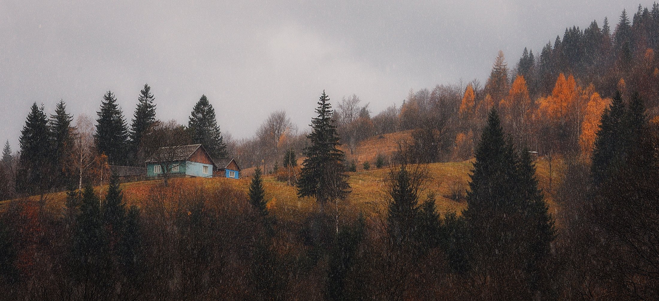 горы, осень,избы, Вьюшкин Игорь