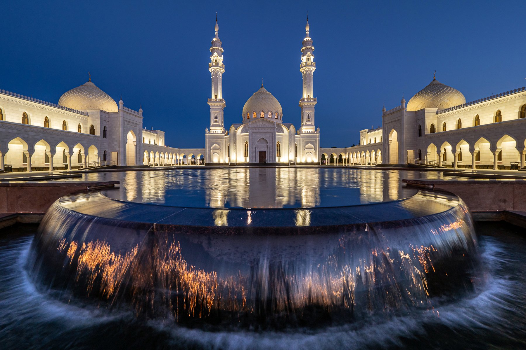 мечеть, отражение, ночь, болгар, вода, Татьяна Белякова