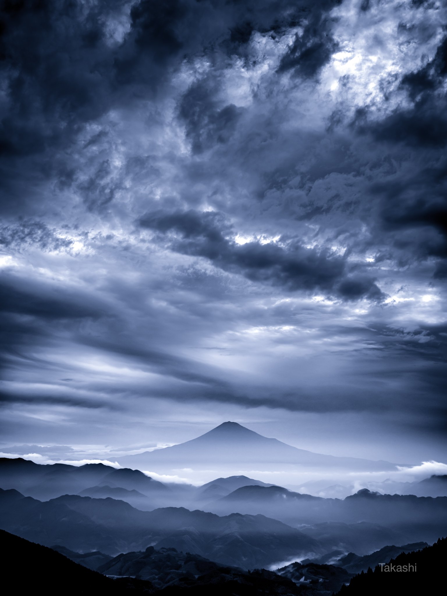 Fuji,Japan,mountain,blue,cloud,storm,amazing,beautiful,wonderful, Takashi