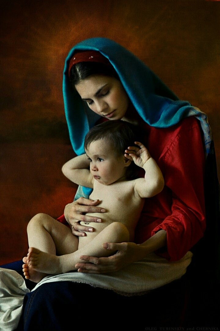 мать женщина дитя ребенок мадонна младенец, Олег Туринский
