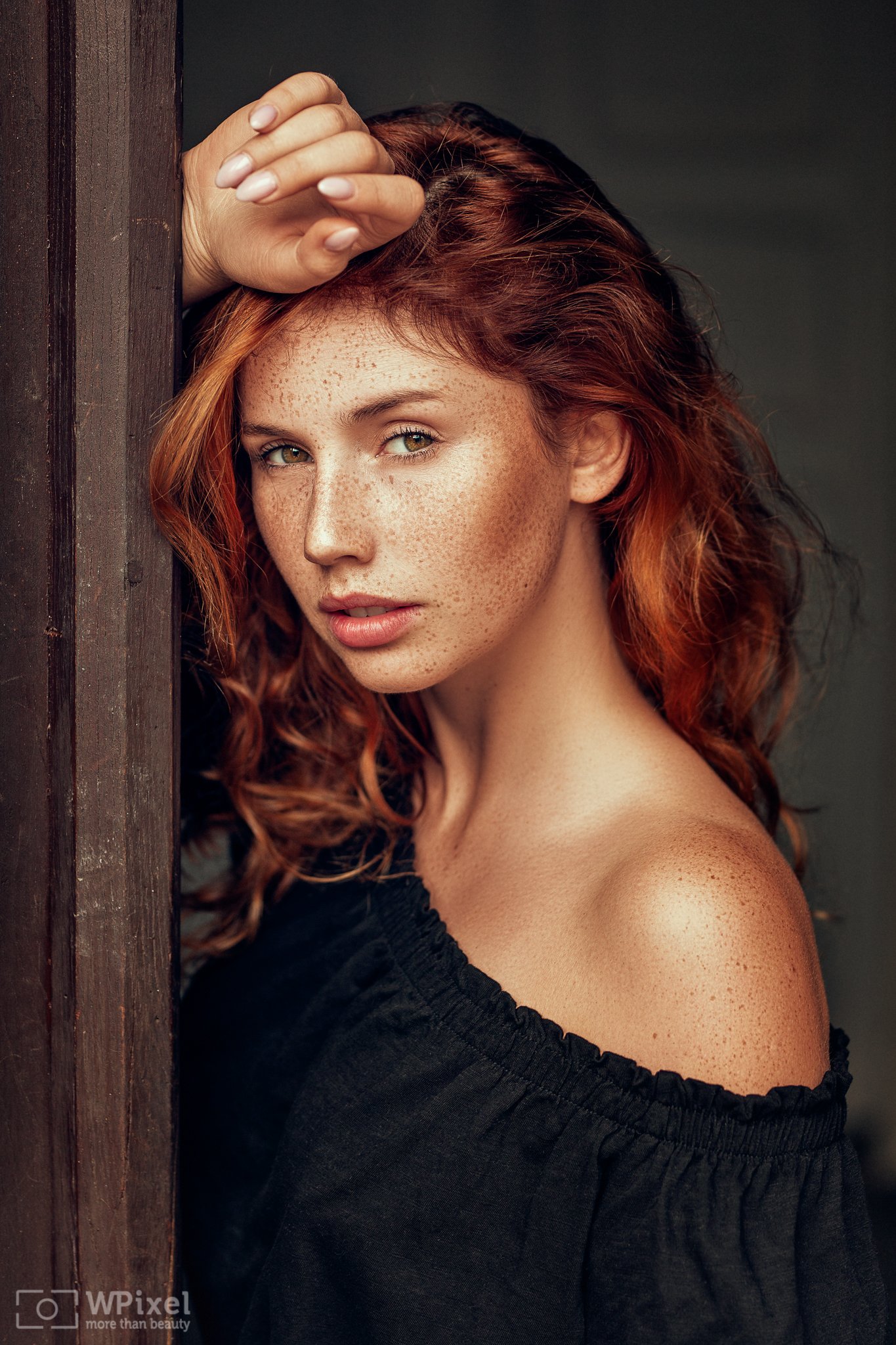 portrait women eyes redhair freckles, Wojtek Polaczkiewicz
