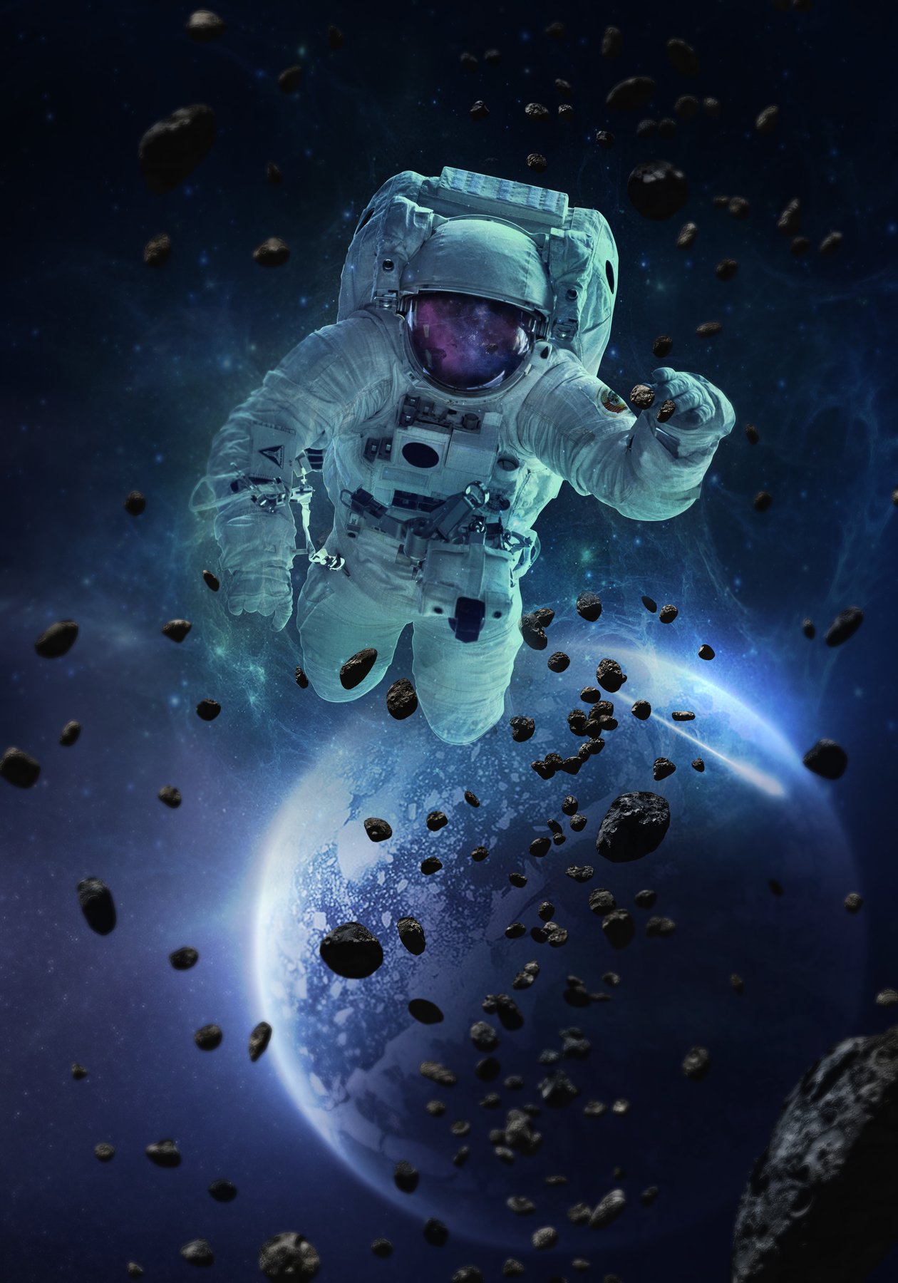 космонавт, земля, метеорит, Sergii Vidov