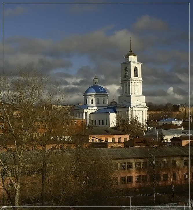 март,город,церковь, Борис Куприков