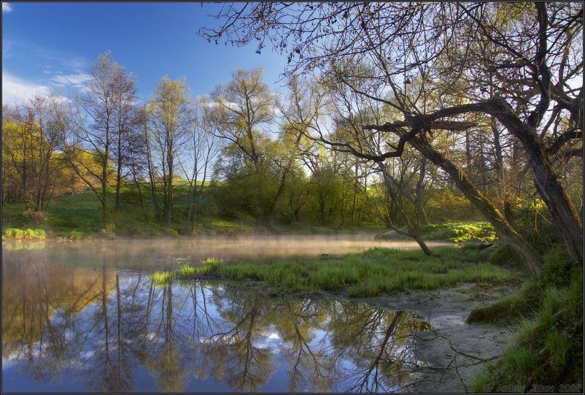 май, утро, туман, пейзаж, Андрей Житков