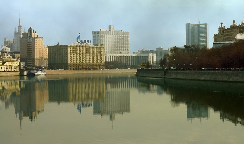 москва, город, река, утро, Борис Куприков
