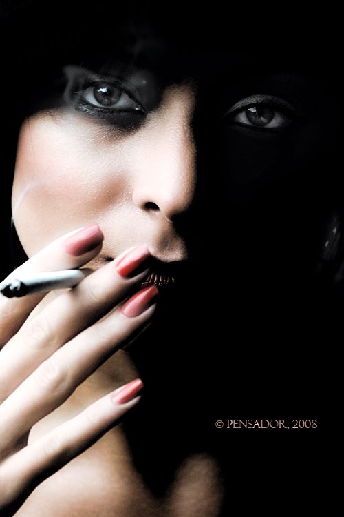 гламур, глаза, дым, © Pensador