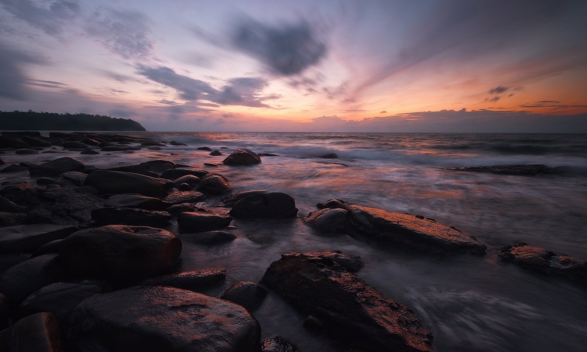 thailand, sunset, island, stones, Boris Bogdanov