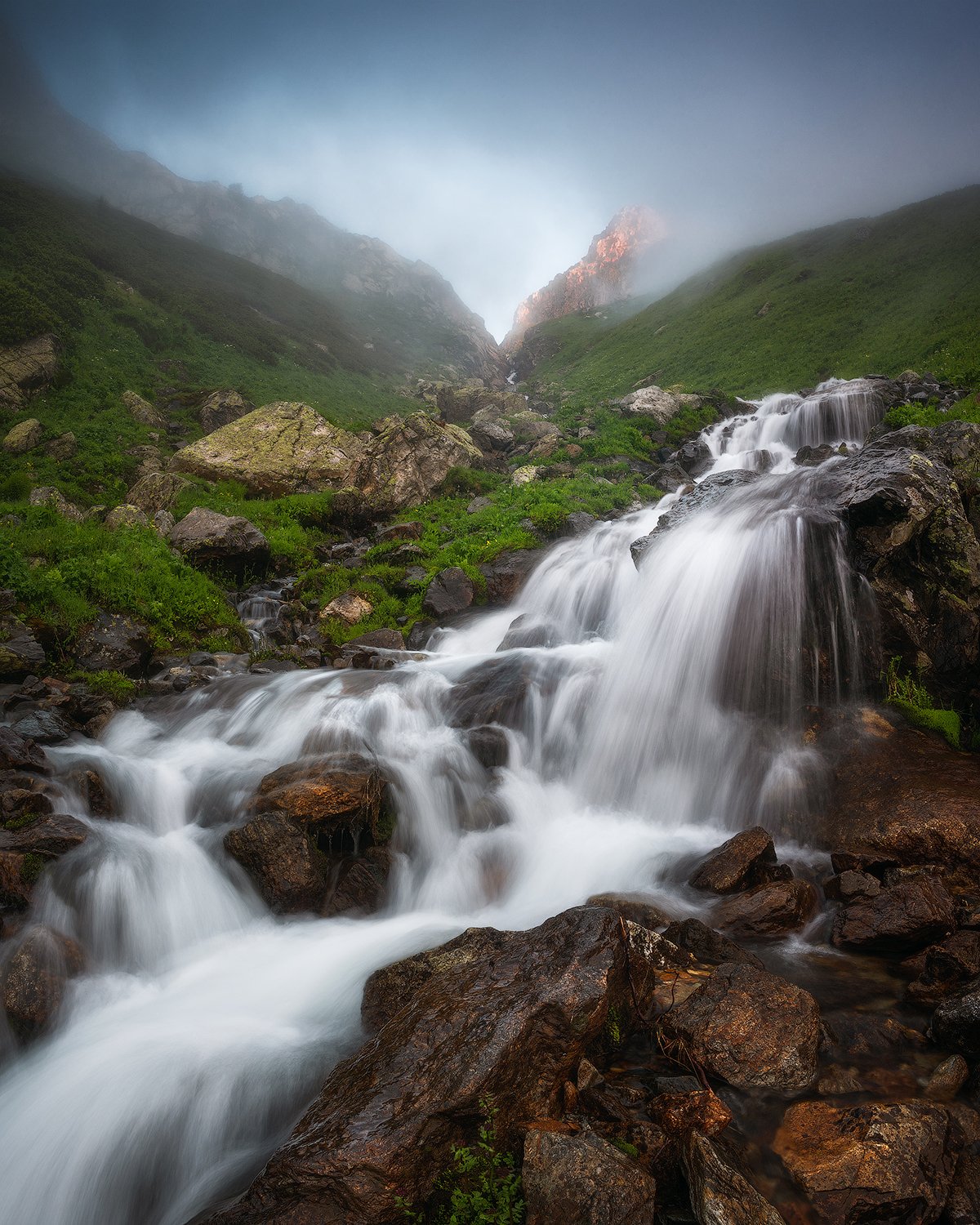 горная река, водопад, водоскат, горы, пейзаж, кавказ, архыз, Tania Leschinskaya