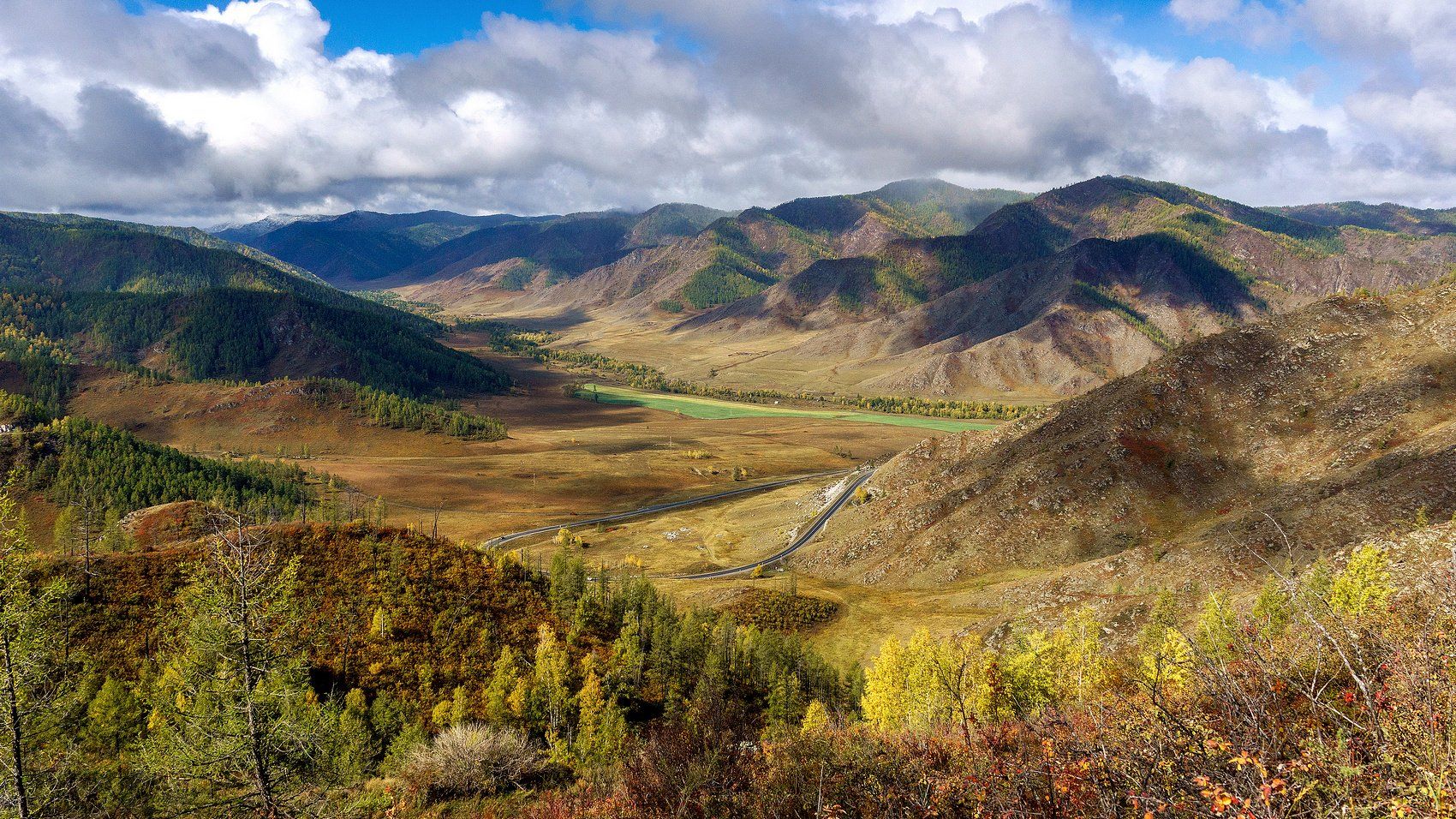 пейзаж, осень, горы, облака, Горный Алтай , Александр Потапов