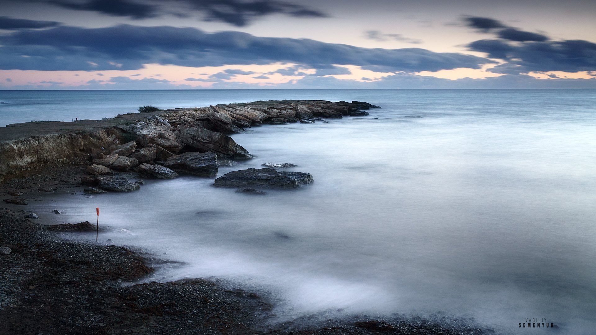 крым, судак, бухта капсель, море, закат, длинная выдержка, скалы, long exposure, crimea, sea, black sea, sunset, mood., Семенюк Василий